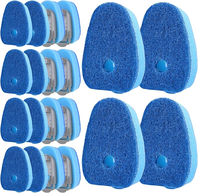 Sponge Dishwand Brush Refills for Scotch-Brite Dishwand - 20 Pack Dish Soap Non-Scratch Brush Refills for Nonstick Pots and Pans, Glass & Tubs（Green