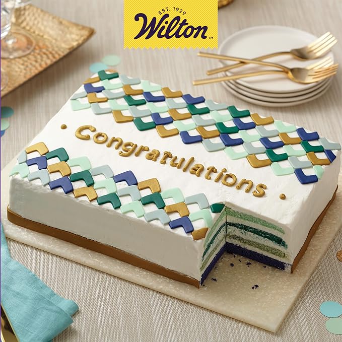 Wilton Easy Layers Sheet Cake Pan, Rectangle Sheet Pan, 2-Piece Baking Sheets Set, Steel