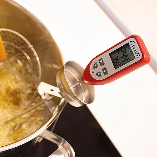 Escali DHC1 Digital Deep Fry Thermometer and Candy Thermometer with Pot Clip and Oil Temperature Gauge for Frying
