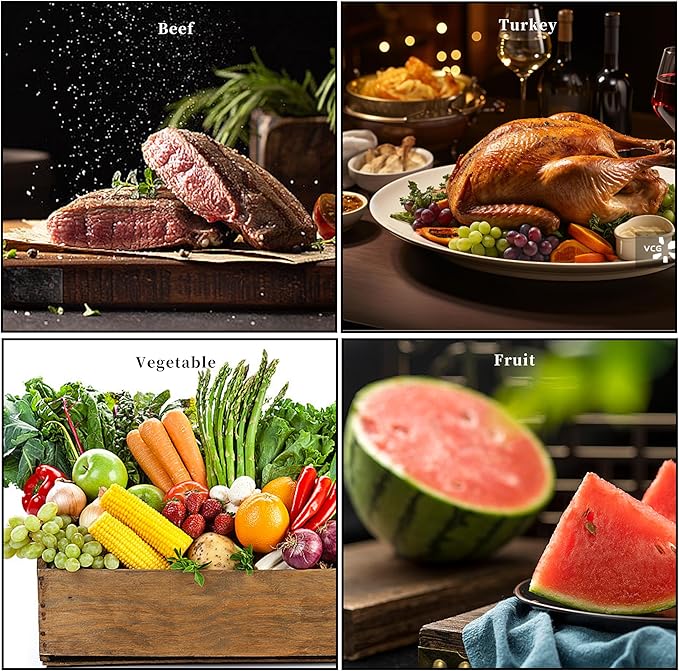 2PCS Brisket Knife, OHOLA 12 inch & 10 inch Carving Meat knife, Premium Stainless Steel Slicing Knife with Plastic Handle, Great for Smoked Brisket, BBQ Meat, Turkey (Orange+Yellow)