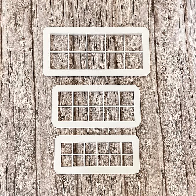 3Pcs White Square Cookie Cutter Set, Geometric Multicutter Square Cake Fondant, Cookie Biscuit Cutters Cake Decorating,Cookie Cutters Baking Tools and Accessories(3 Size）