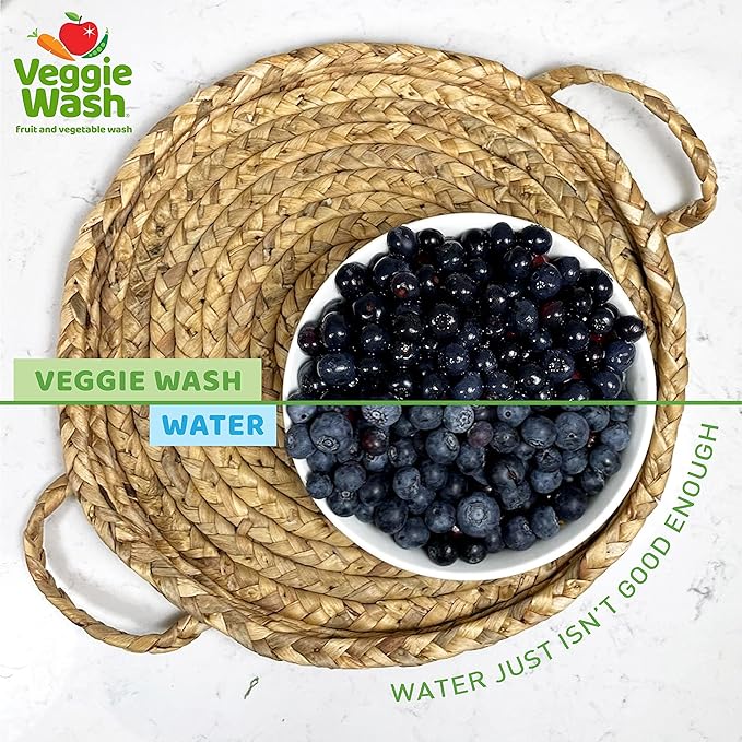 Veggie Wash Fruit & Vegetable Wash, Produce Wash and Cleaner Bundle Pack - 16 oz. Spray and 1 Gallon Refill, Packaging May Vary