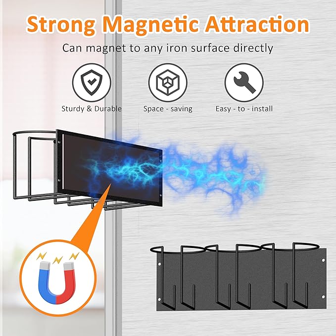 Magnetic Cup Holder for Fridge - Tumbler Organizer for Stanley 20/30/40 oz, Stanley Cup Holder with Lid & Straw Holders, Water Bottle Organizer Stanleys Cup Accessories Storage for Kitchen Fridge