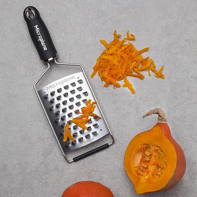Microplane Gourmet Series Ultra Coarse Grater - Stainless Steel Durable Cheese & Vegetable Grater with Non-Slip Handle for Kitchen, Professional Chef Tools & Equipment