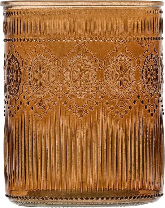 10 Strawberry Street Crosby Glass Utensil Crock, amber