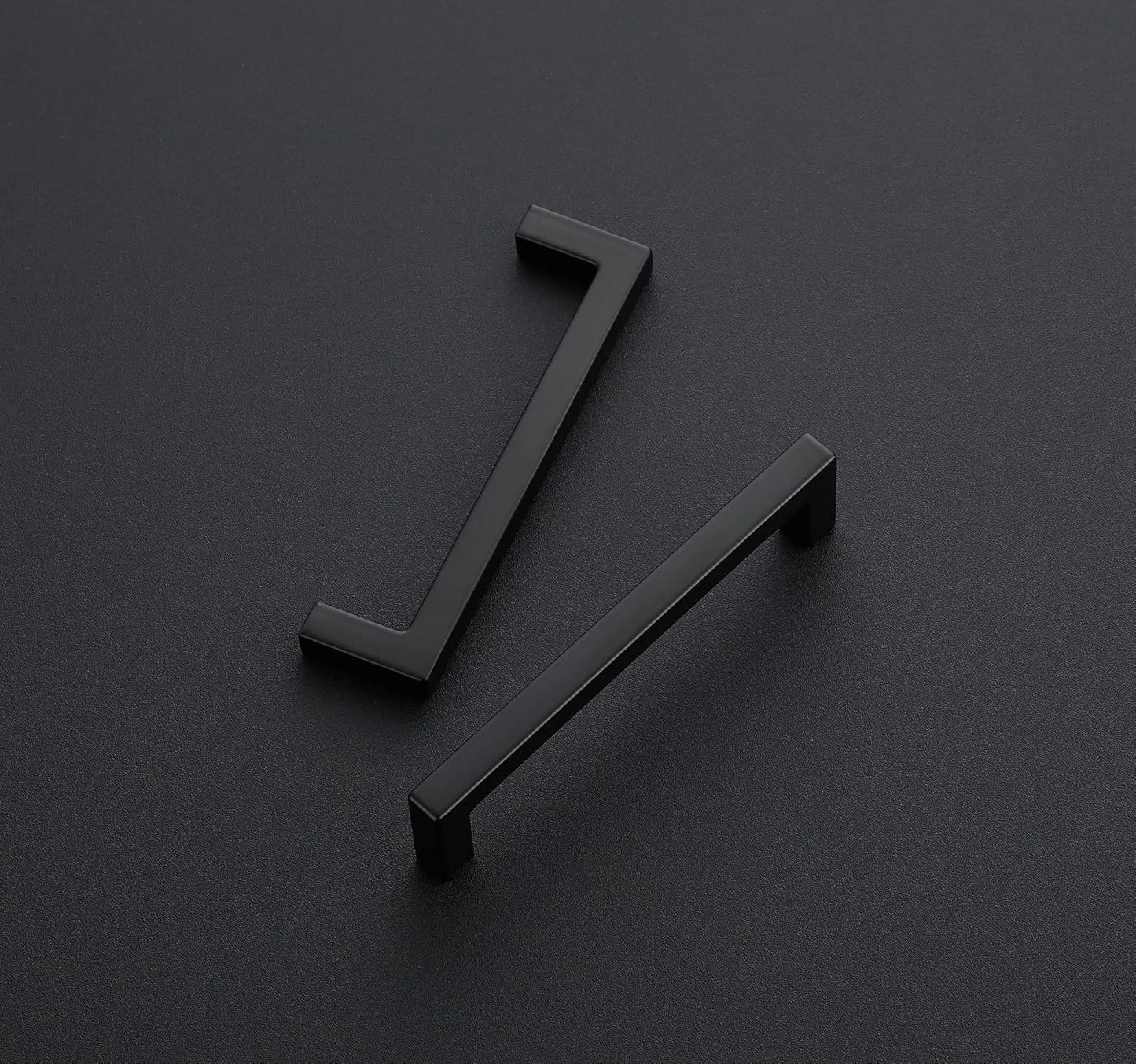 Ravinte 10 Pack Solid 4 Inch Center to Center Slim Square Bar Drawer Handles Kitchen Cabinet Handles Black Drawer Pulls Kitchen Cabinet Hardware Matte Black Dresser Pulls