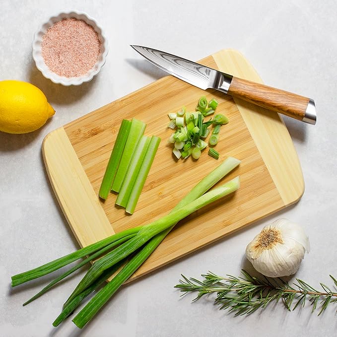Totally Bamboo Hana Cutting Board – 10" x 7" Small Bamboo Prep Board | Lightweight, Durable & Gentle on Knives | Stylish Compact Cutting Surface for Chopping Fruit, Veggies & Garnishes