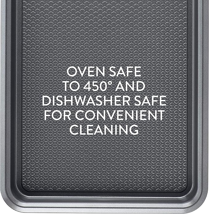Ayesha Curry Nonstick Bakeware Set with Nonstick Bread Pan, Cookie Sheet, Baking Pan, Baking Sheet and Cake Pans - 6 Piece, SIlver