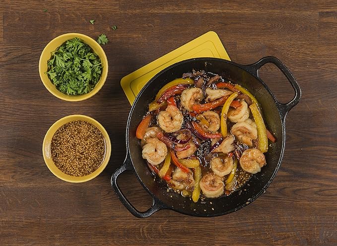 Lodge Seasoned Cast Iron Dual Handle Pan - Cast Iron Frying Pan - Even Heat Distribution - Oven & Stovetop Safe - PFAS-Free, Non-Toxic Cookware - 8 Inch