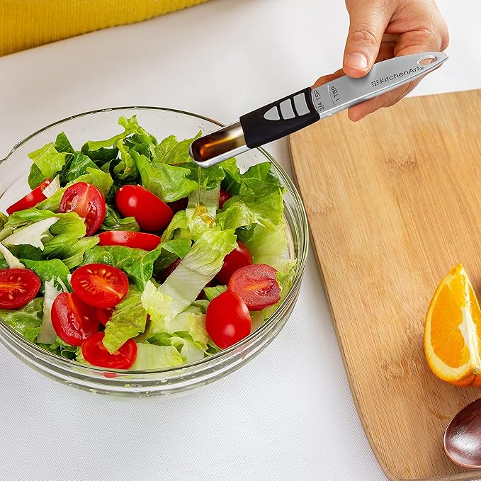 KitchenArt Pro Adjust-A-Teaspoon, Stainless Steel Measuring Spoon, Silver