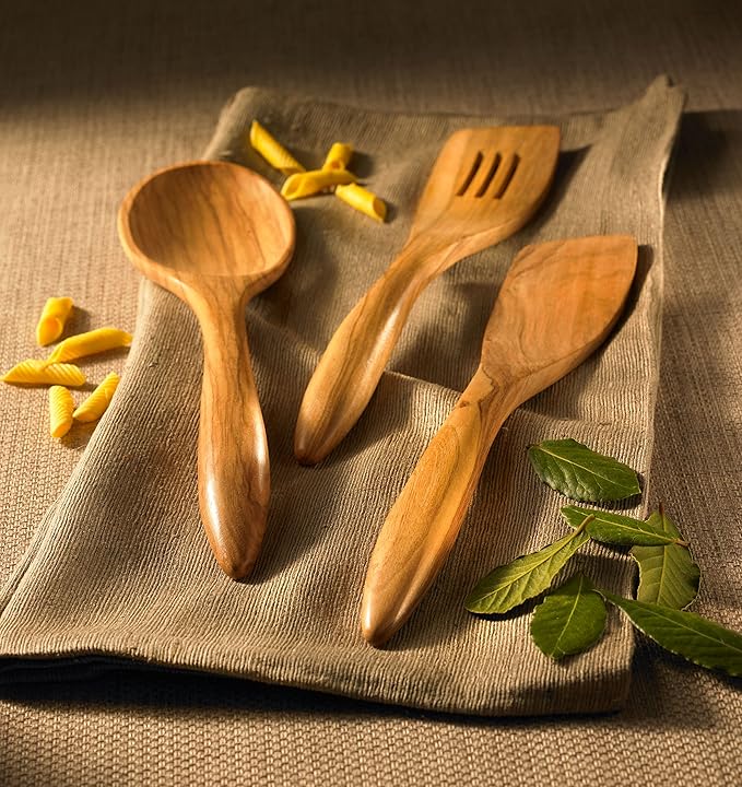 Berard French Olive Wood Small 12-1/2-Inch Handcrafted Wood Spatula, Terra Collection