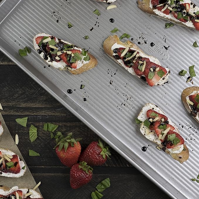 USA Pan Bakeware Heavy Duty Extra Large Sheet Pan Warp Resistant Nonstick Baking Pan, Aluminized Steel