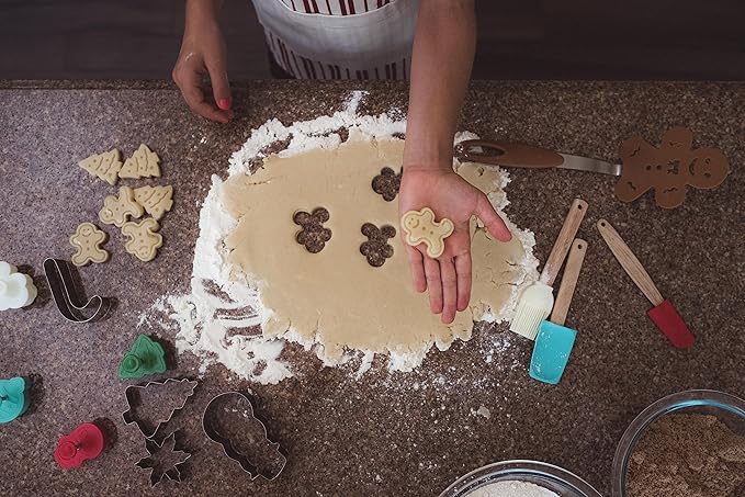 Handstand Kitchen 18-Piece Cookies for Santa Real Baking Set with Recipes for Kids