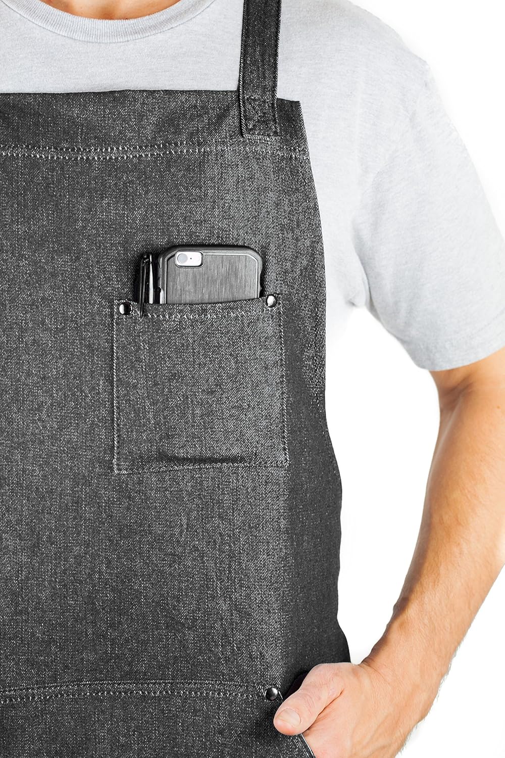 Hudson Durable Goods - Professional Grade Chef Apron for Kitchen, BBQ & Grill