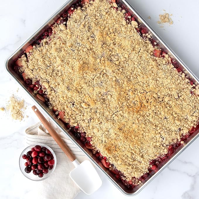 Nordic Ware Extra Large High-Sided Baking Pan, 21.1 x 15 x 2 inches, XL Big baking pan Natural Uncoated Aluminum, Reinforced Steel Rim Prevents Warping, Big Batch