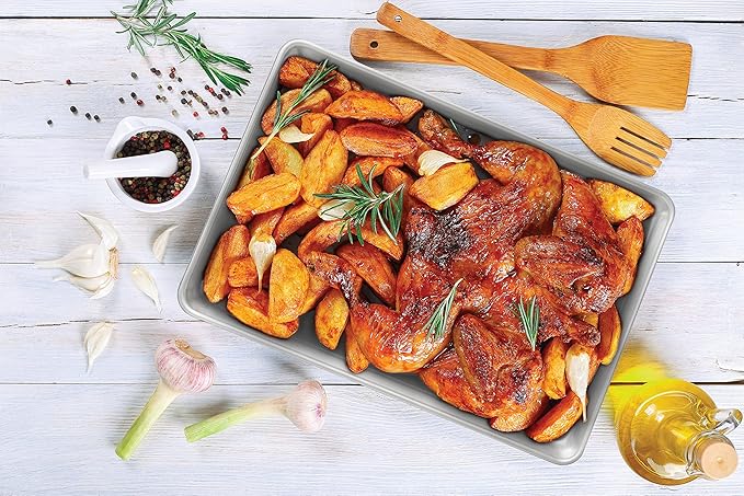 Mrs. Anderson’s Baking Quarter Sheet Pan, 9.5-Inches x 13-Inches, Heavyweight Commercial Grade 19-Gauge Aluminum